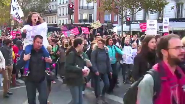Manifestation des directeurs et usagers de centres équestres à Paris