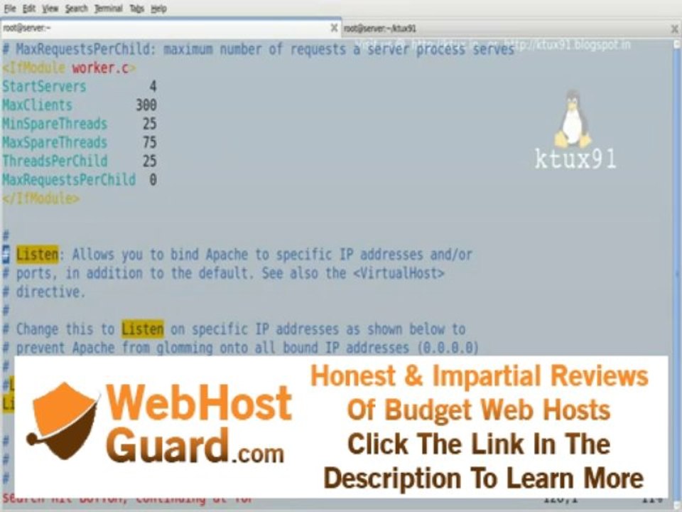 Port Based Virtual Hosting- Tutorial video from ktux91