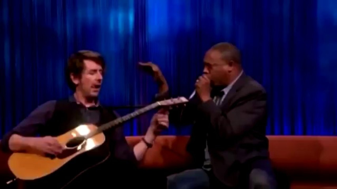 Michael Wimslow has a Guitar in his Mouth Led Zeppelin