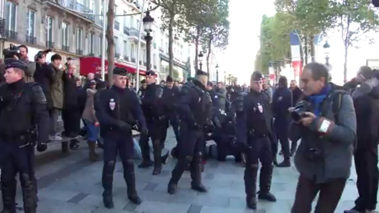 manifestation sur les Champs-Élysées 11 novembre 2013