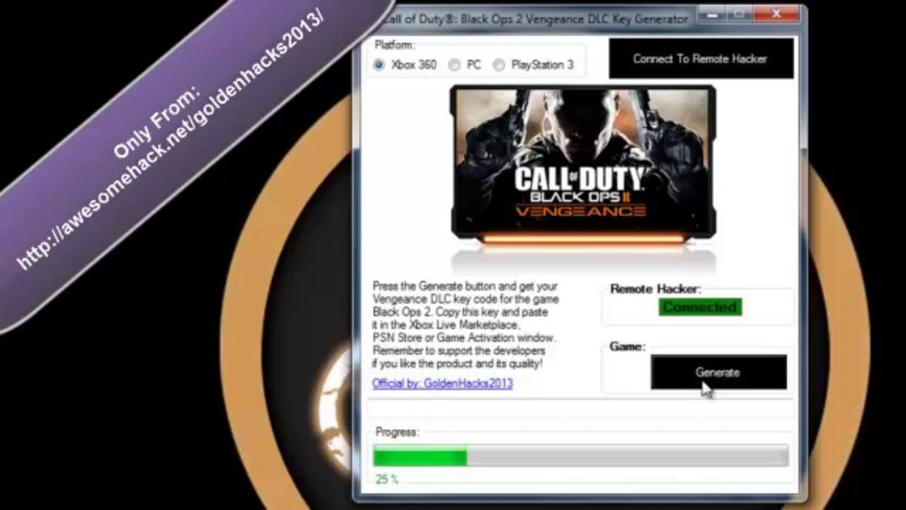 How to Get Black Ops 2 Vengeance DLC Code Generator!
