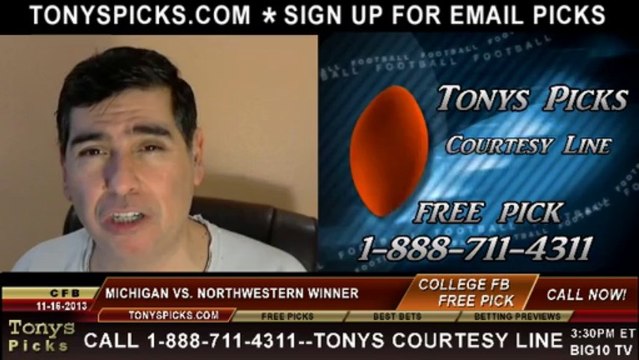 Michigan Wolverines vs. Northwestern Wildcats Pick Prediction College Football Odds Preview 11-16-2013