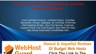 5 Domain Unlimited Hosting $7.99/year  Unlimited Domains $25.99/year