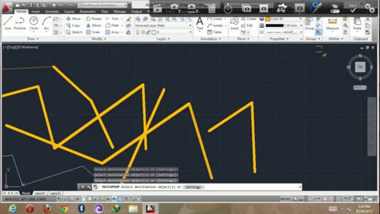 Autocad 2013 tutorial  properties of line in hindi Urdu(22-50) By MNRAQ