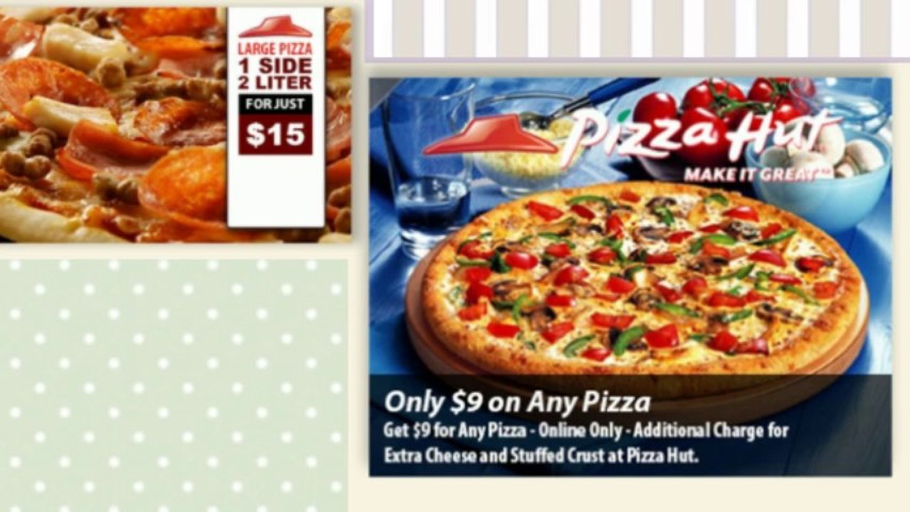pizza hut coupon codes -  Get Large Pizza, 1 Side, & 2 Liter for Just $15 at Pizza Hut. Some Exclusions Apply.