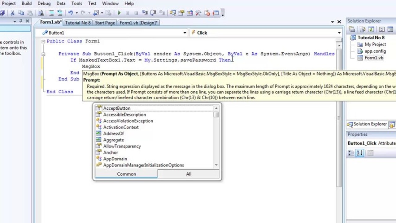 User authentication Login Form Visual Basic 2008-2010