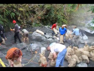 Sloquet Hot Springs - Clean-up and dam rebuild in a sustainable way