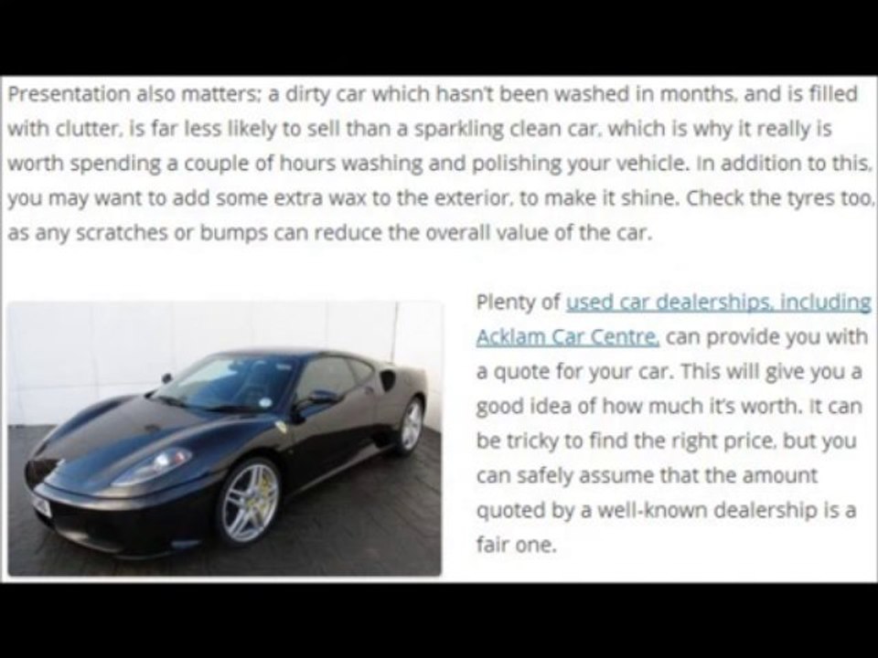 How to sell your car quickly and easily l Acklam Car Centre