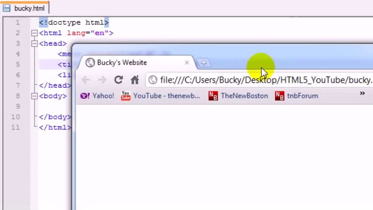 HTML5 Tutorial - 2 - Creating a Basic Template By  MNRAQ