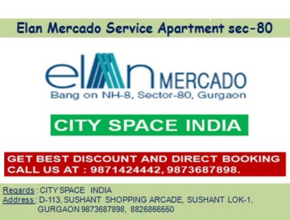 9871424442[[elan mercado service apartment sector 80 gurgaon]]
