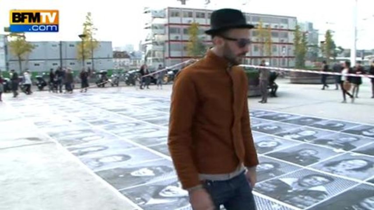 Le photomaton géant de l'artiste JR pour deux jours à la BNF, à Paris - 12/11/13
