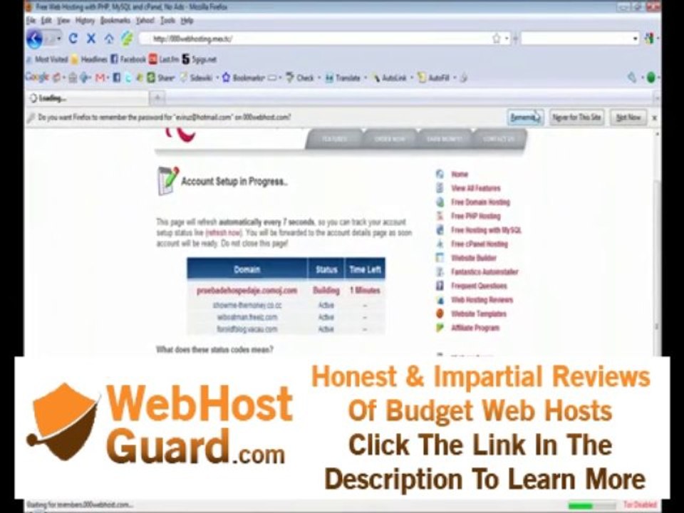 DOMINIO Y HOSTING GRATIS (Links   abajo )