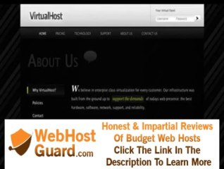 Preview VirtualHost - Premium Hosting PSD Template