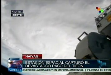 Estación espacial capturó el devastador paso de Haiyan