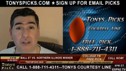 Download Video: Northern Illinois Huskies vs. Ball St Cardinals Pick Prediction College Football Odds Preview 11-13-2013