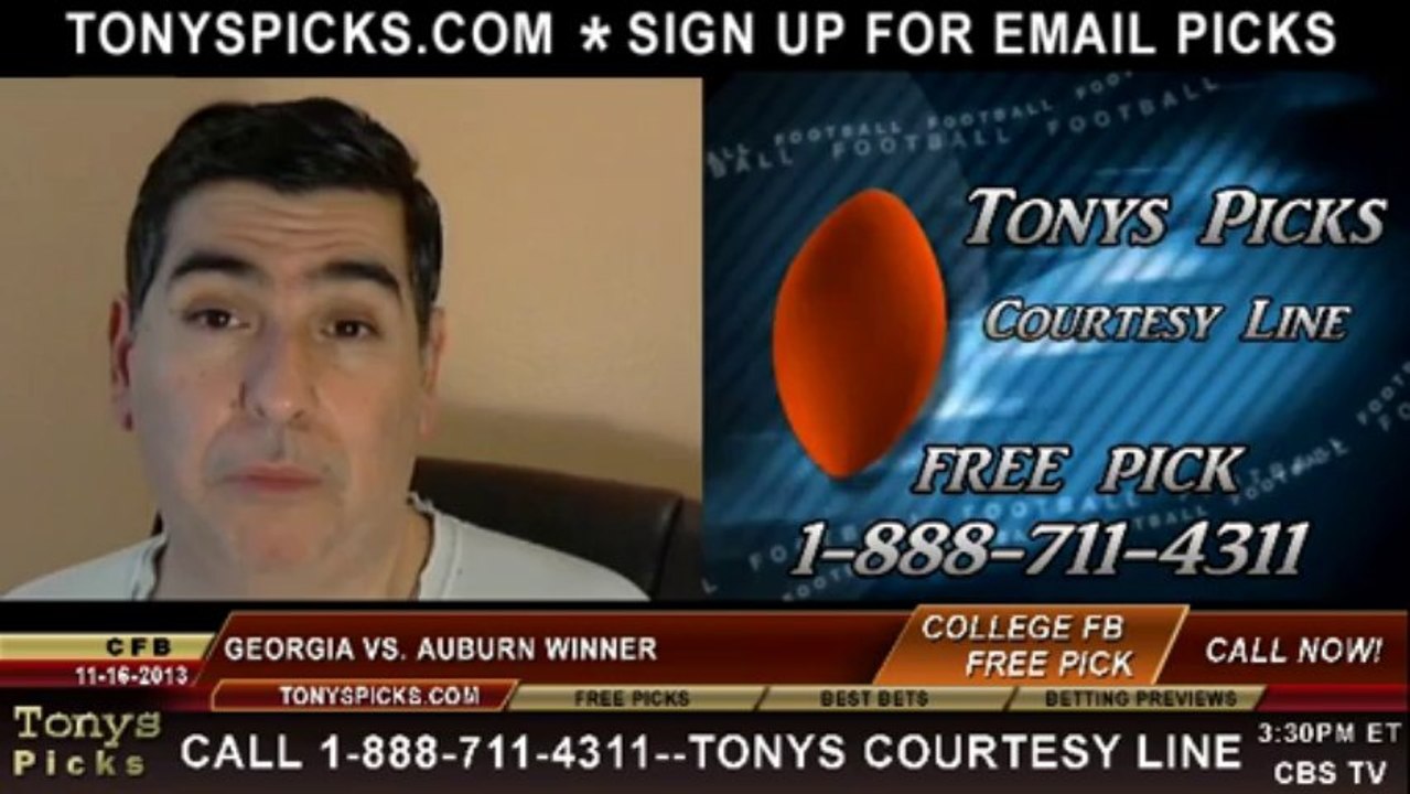 Auburn Tigers vs. Georgia Bulldogs Pick Prediction College Football Odds Preview 11-16-2013