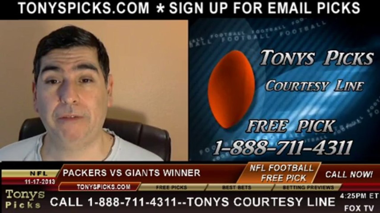 New York Giants vs. Green Bay Packers Pick Prediction NFL Odds Preview 11-10-2013