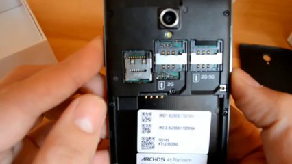 Archos 45 Platinum Unboxing simply smart