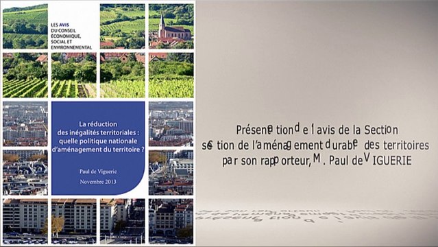 La réduction des inégalités territoriales : quelle politique nationale d'aménagement du territoire ? - cese