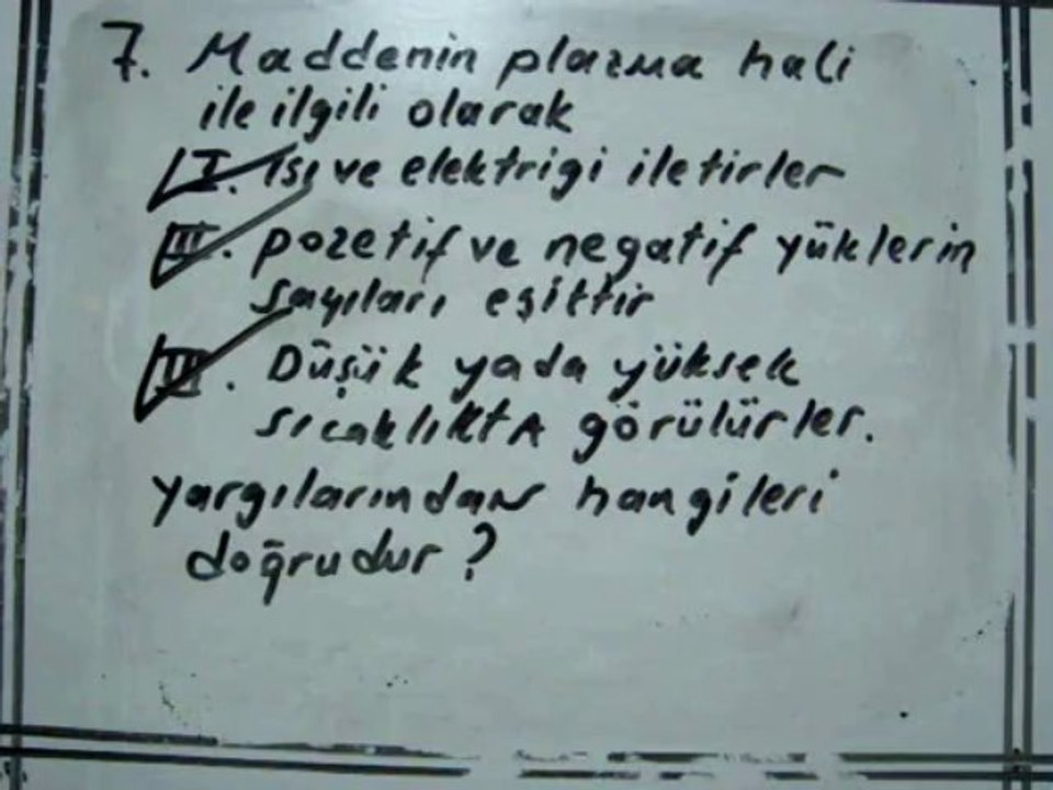 10.SINIF YGS-2 FİZİK VİDEO SORU 7