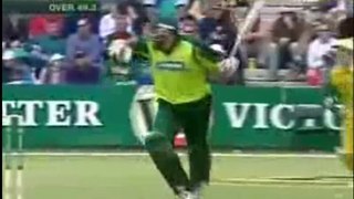Afridi 56 of 26 against Austrailia at Hobart 2005 - 25th ODI Fifty