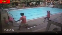 CCTV Footage of the Swimming Pool During the Earthquake in the Philippines