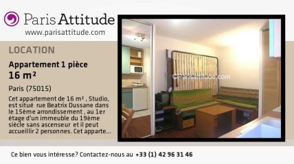 Appartement Studio à louer - Bir Hakeim, Paris - Ref. 6130