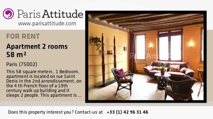 1 Bedroom Apartment for rent - Strasbourg St Denis, Paris - Ref. 2853