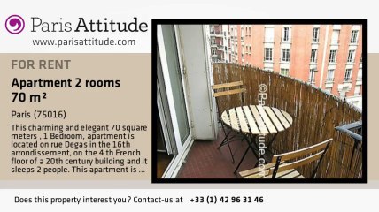 1 Bedroom Apartment for rent - Mirabeau, Paris - Ref. 5800
