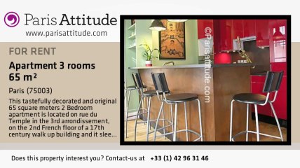 2 Bedroom Loft for rent - Centre George Pompidou, Paris - Ref. 2627