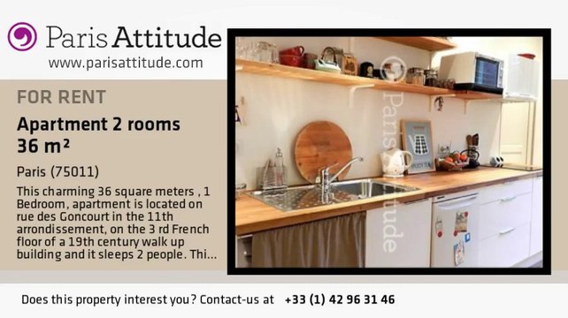 1 Bedroom Apartment for rent - Belleville, Paris - Ref. 8053