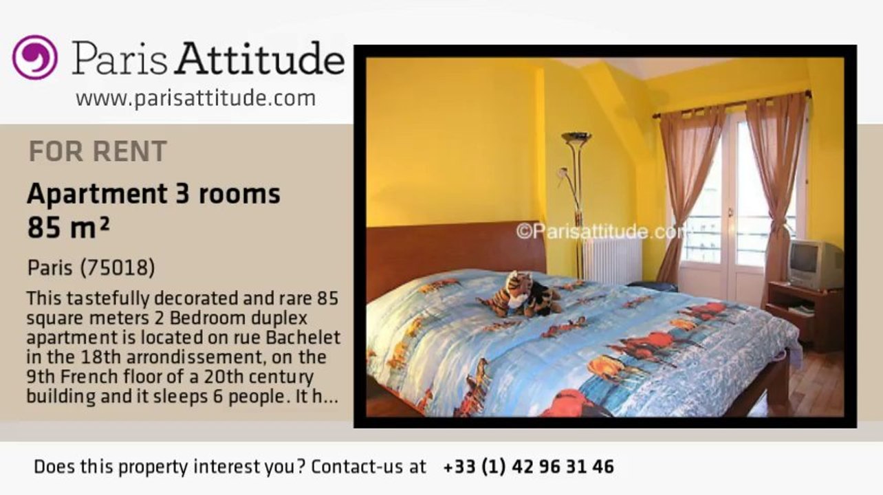 2 Bedroom Duplex for rent - Sacré Cœur, Paris - Ref. 2788