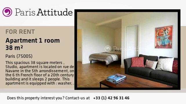 Studio Apartment for rent - Place Monge, Paris - Ref. 8833