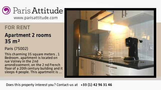 1 Bedroom Apartment for rent - Opéra, Paris - Ref. 7902