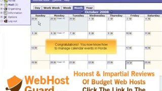 Horde - Managing calendar events - Adult-Hosting.com