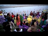 Chhath celebration on the banks of river Yamuna in Delhi