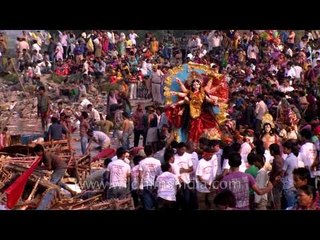 Amidst much fanfare: Durga Visarjan in Delhi