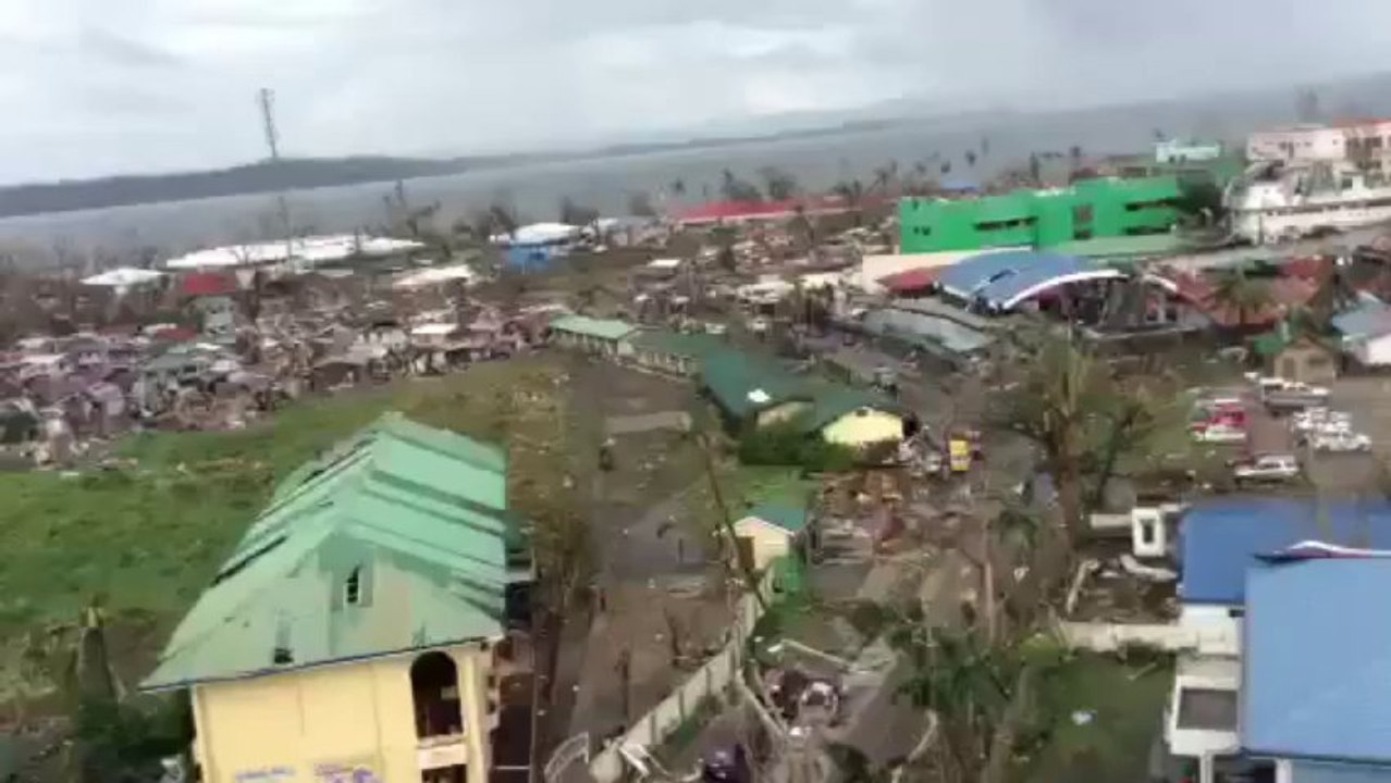 Aerial View of Tacloban City After Typhoon Haiyan
