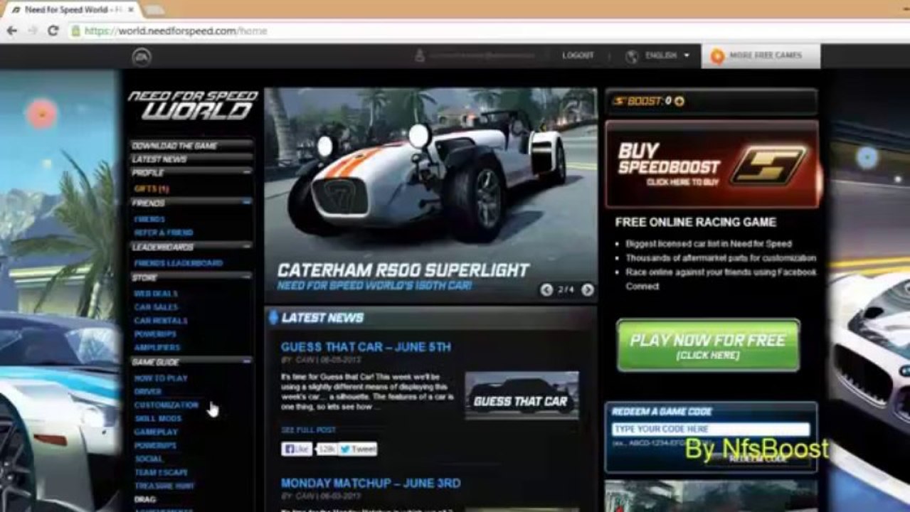 Need For Speed World Boost hack 2013 Free Download !