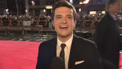 Josh Hutcherson Is In Overdrive At Premiere For "The Hunger Games" Sequel