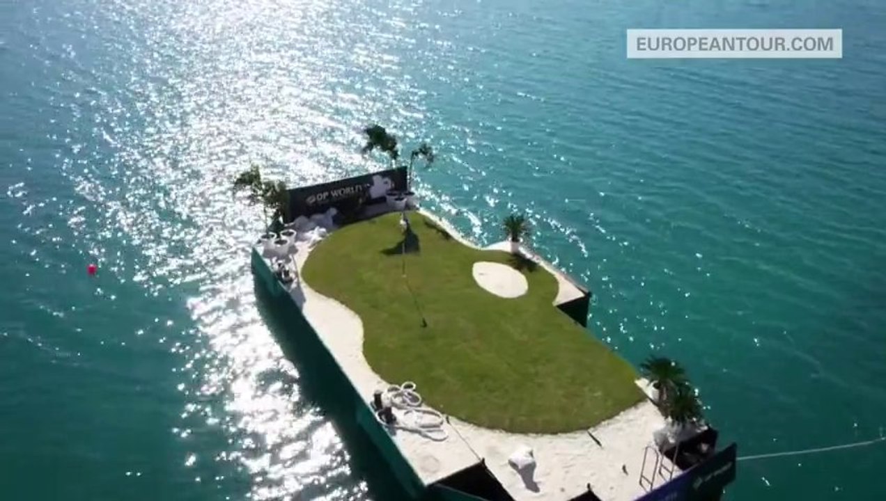 Drive en golf depuis le 22ieme étage de l'hotel Atlantis à Dubai