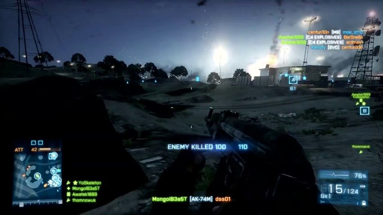 Battlefield 3 Rush on Tehran Highway Multiplayer Gameplay 64 Server Rush Games are Insane!!!