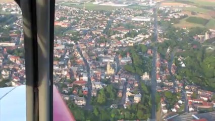 La ville de Montdidier vue du ciel