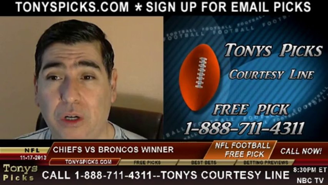 Kansas City Chiefs vs. Denver Broncos Pick Prediction NFL Odds Preview 11-17-2013