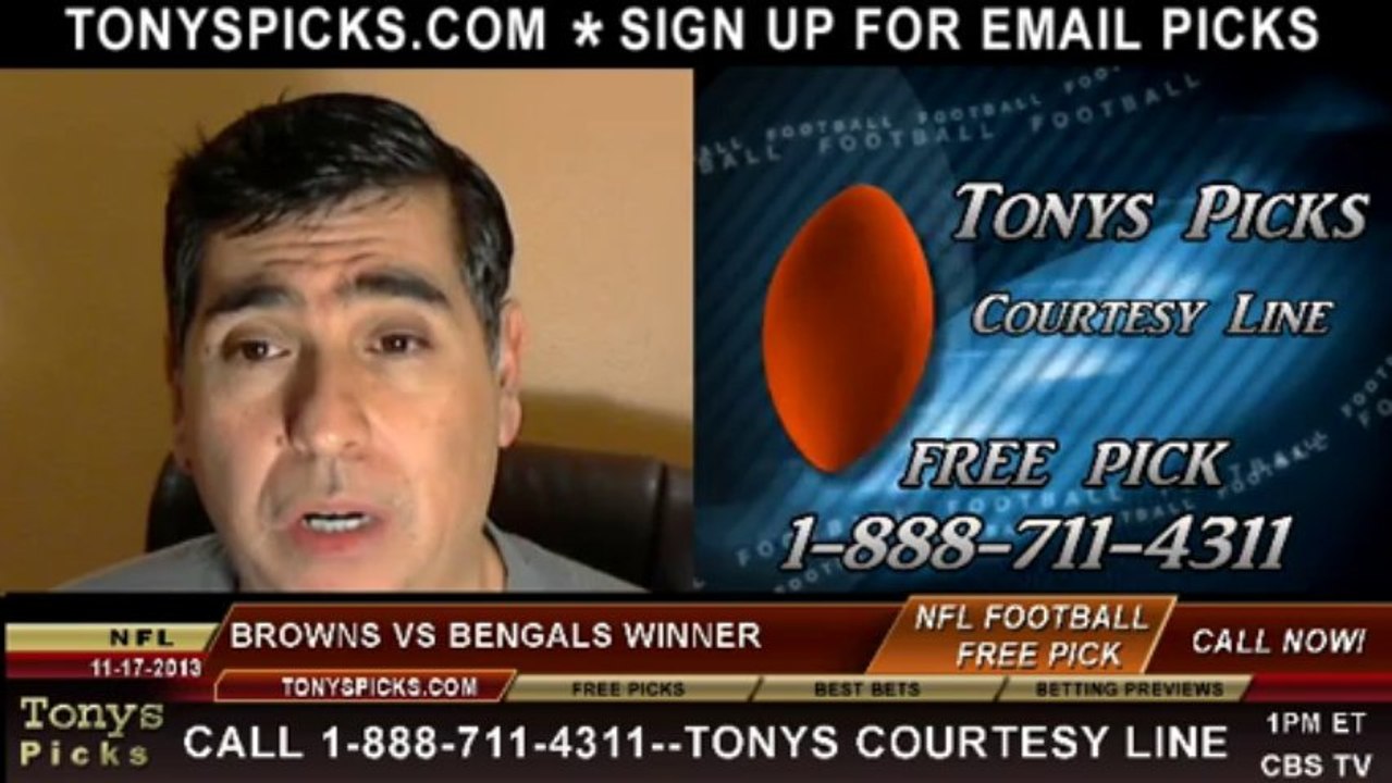 Cincinnati Bengals vs. Cleveland Browns Pick Prediction NFL Odds Preview 11-17-2013