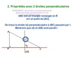 Propriétés des droites parallèles et perpendiculaires