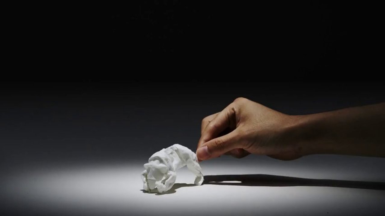 Animation en stop motion avec des mouchoirs
