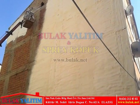 1 kör Dış cephe Uygulaması BULAK YALITIM Elazığ Sprey Poliüretan Köpük İzolasyon bulak.net