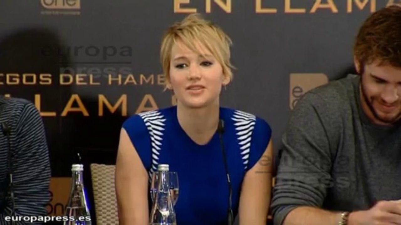 Jennifer Lawrence presents 'Hunger Games' in Madrid