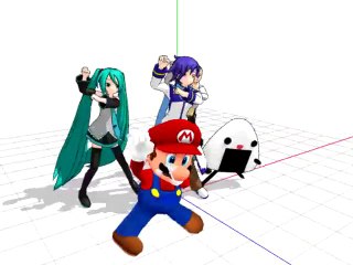[MMD] Short ver. Love and Joy (Mario, Miku, Kaito, Connie, Oniguiri)